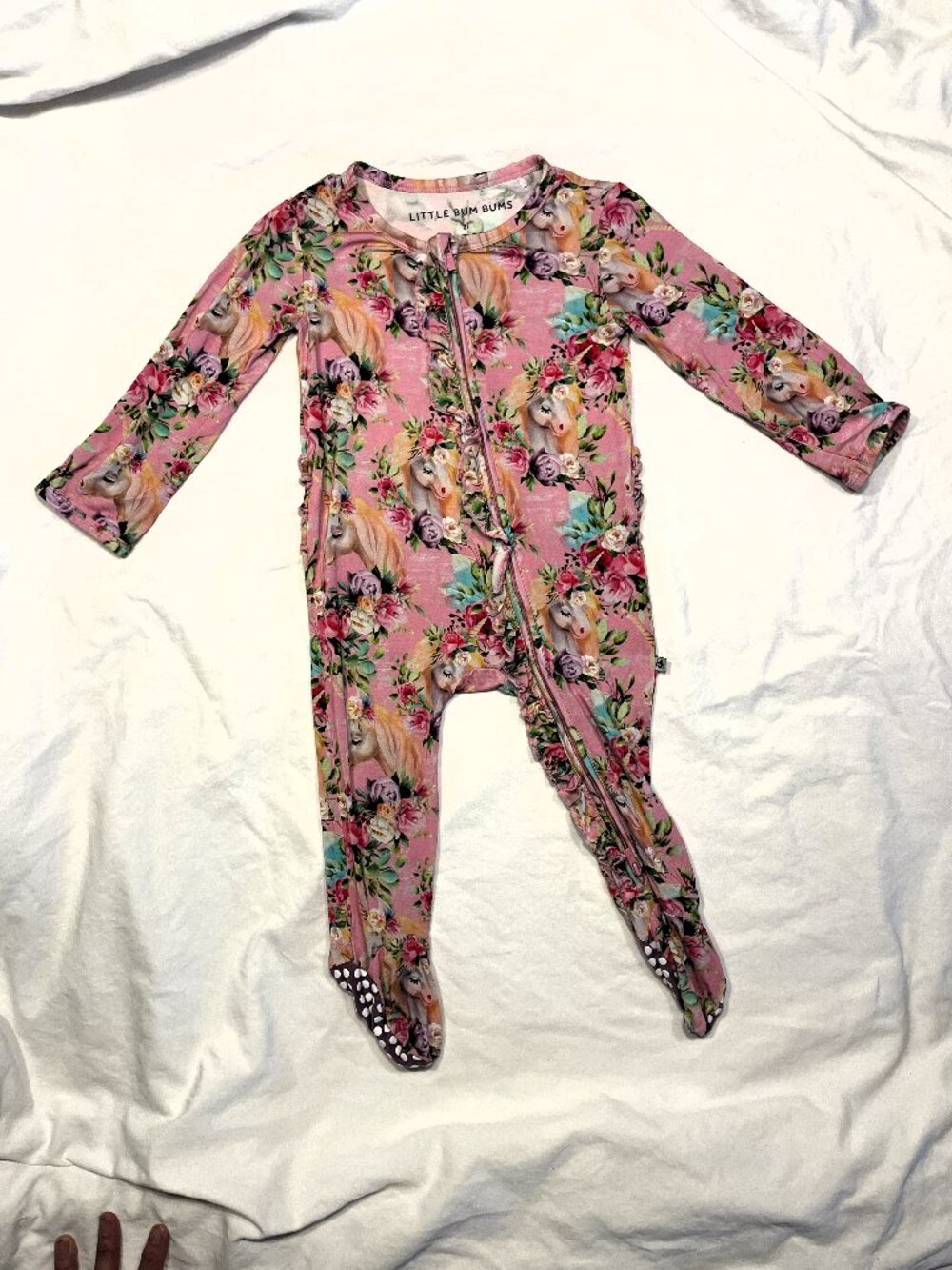 Little Bum Bum (now Bums & Roses) Pink Footies size 2T
